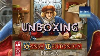 Hansa Teutonica Board Game Big Box  Unboxing No Talking [upl. by Cressida254]