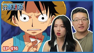 LUFFY FINDS OUT ABOUT ACE  One Piece Episode 416 Couples Reaction amp Discussion [upl. by Mirak]