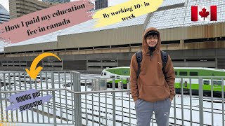 How I Paid My Fees Myself While Studying in Canada Work 40 hours a week 9000 per semester uff [upl. by Nassah]