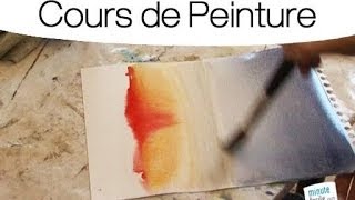 Aquarelle  Peindre un soleil couchant [upl. by Sucramad]