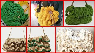 🌻Modelings Styles frilly DIY crochet bags highlightings bags 🛍️ [upl. by Eiduam]