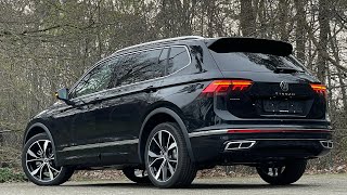 Volkswagen NEW Tiguan Allspace Rline 2023 in 4K Deep Black 20 inch Misano Walk around amp detail [upl. by Elidad]