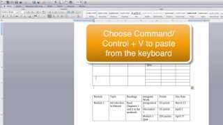 Calendar of Activities Microsoft Word Tutorial  Center for eLearning [upl. by Abigail]