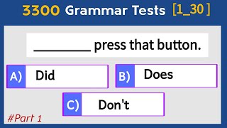 Can You Score 3030  Boost Your GRAMMAR Tense Grammar Quiz  part1 [upl. by Anwahsal892]