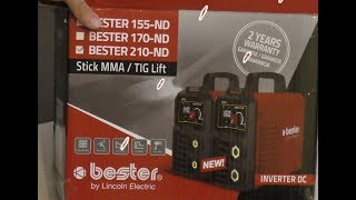 Bester 210ND Spawarka inwertorowa Lincoln Electric MMA Lift Tig 200A unboxing [upl. by Wilma]