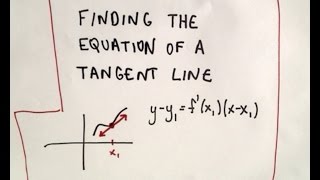 ❖ Finding the Equation of a Tangent Line ❖ [upl. by Stubbs]