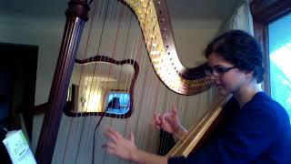 Siciliano by Bach  Stephanie Claussen solo harp [upl. by Hennessy]