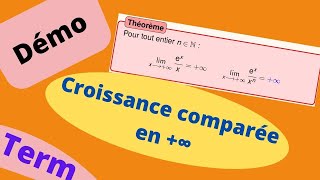 Croissance comparée en ∞ de lexponentielle avec démonstration [upl. by Lowe]