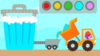 Sago Mini Trucks and Digger Build and Learn Games for Children [upl. by Ennyroc]