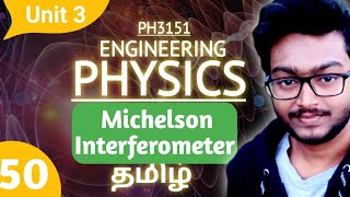 Michelson Interferometer in Tamil Engineering Physics Unit 3 Oscillations Optics and Laser PH3151 [upl. by Euqinay]