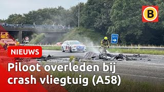 Vliegtuigje neergestort op de snelweg  Omroep Brabant [upl. by Press]