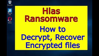 Hlas virus ransomware How to decrypt Hlas files Hlas File Recovery Guide [upl. by Annaya]