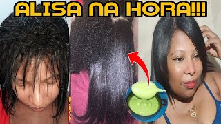 Melhor Progressiva Caseira 100Natural ALISA NA HORA DA RAIZAS PONTAS Hidratação Alisa Cabelo [upl. by Novla]