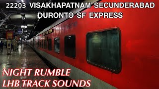 LHB Track Sounds ft VSKP SC Duronto Sf Express [upl. by Lajes351]