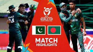 Pakistan v New Zealand  Match Highlights  U19 CWC 2024 [upl. by Irik]