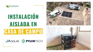 Instalación fotovoltaica de Kit de Placas Solares para casa de campo [upl. by Olen]