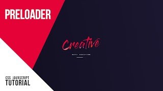 Animated Preloader  CSS  JavaScript Tutorial [upl. by Atteuqehs857]