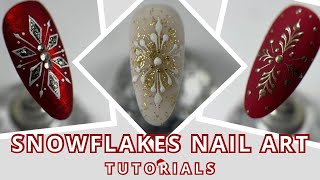 EASY DIY Snowflake Nail Design Tutorial for Winter and Christmas  WINTER NAILS  CHRISTMAS NAILS [upl. by Stillmann]