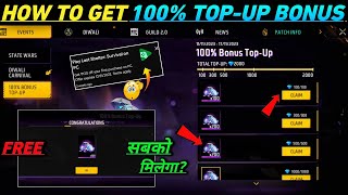 Free Offer 🔥 100 Bonus Top Up Event Free Fire  FF Max New Event Today  100 Bonus Top Up Event [upl. by Namhcan908]