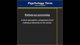 what is Bottomup processing  education psychology psychologyfacts school [upl. by Jaeger]