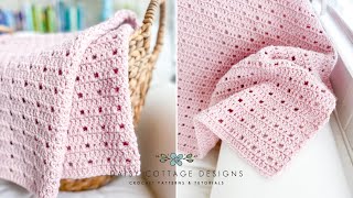 How to Make an Easy Crochet Baby Blanket [upl. by Byrle]