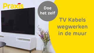 TV kabels wegwerken in de muur  Zo doe je dat  Praxis [upl. by Eisak903]