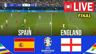 🔴LIVE  ENGLAND vs SPAIN I UEFA EURO 2024 FINAL MATCH I FULL MATCH STREAMING I eFOOTBALL PES 21 [upl. by Ruthy947]