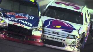 Mark Martin Ryan Newman David Gilliland big crash 2011 Coca Cola 600 [upl. by Vance]