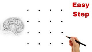 Dots turns into Human Brain Diagram Drawing Class 10  Human Brain Diagram [upl. by Piks]