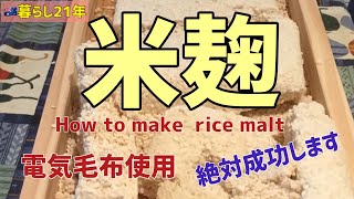 米麹、今年も綺麗に作れました \ How to make rice malt [upl. by Enimsaj161]