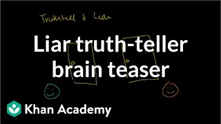 Liar truthteller brain teaser  Puzzles  Math for fun and glory  Khan Academy [upl. by Katya207]