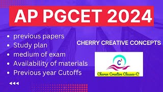 AP PGCET 2024  previous papers  study plan  medium of exam  availability of materials  AP pgcet [upl. by Erasmus]