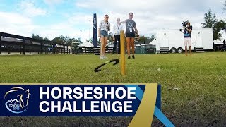 Horseshoe Challenge with spectators Renee amp Emilee  FEI World Equestrian Games 2018 [upl. by Meggs]