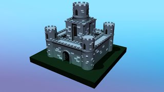 Low poly Castle 3d modeling Pt 1 Autodesk Maya Tutorial [upl. by Lenahtan]