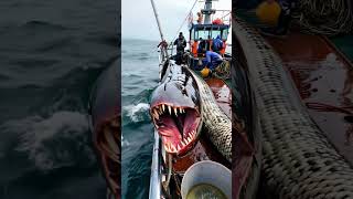 GIANT sea creature caught by fishermen🌊🐟 [upl. by Llien]