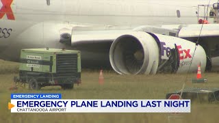 UPDATE Chattanooga Airport reopens runway after crash landing by FedEx plane Wednesday night [upl. by Sension110]