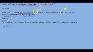 Formulación inorgánica 35 peróxidos fórmula [upl. by Lynnea]