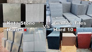 Kota Stone Tiles vs Granite Tiles Kota Stone Price  Kota Stone Flooring Design [upl. by Dihgirb]