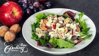 The Best Waldorf Salad – Apple Celery Grape and Walnut Salad [upl. by Irollam]