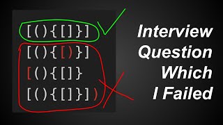 Wellformed Brackets Difficult Python Practice Question 7 [upl. by Kylila]