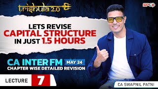 CA INTER FM I REVISION LECTURE 7 I CAPITAL STRUCTURE 1  FOR MAY 24  BY CA SWAPNIL PATNI [upl. by Arracahs283]