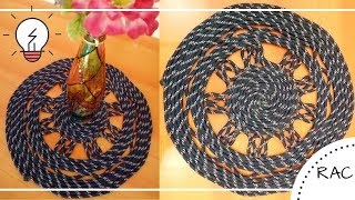 Quick and Easy DIY Placemats  No sew Table Mat  DIY Rope Craft  Recycled Arts And Crafts  94 [upl. by Laumas]