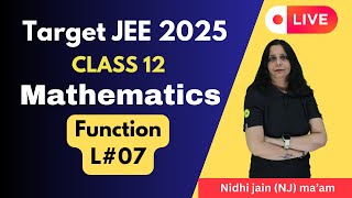 Function L07  class 12  target IIT JEE 2025 Join Yearlong Saarathi course  just 999 Rs [upl. by Lorola]