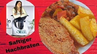 saftiger Faschierter Braten mit würzigen Kartoffelspalten  Ratatouille  ThermoMixenmitClaudia [upl. by Anurb11]