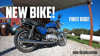 New Bike First Ride on my 80 Suzuki 550 GS550L  AllTheBikes [upl. by Ram]