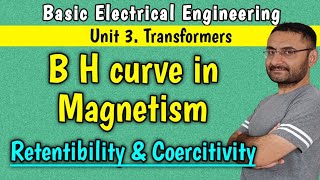 B H curve in magnetisum Magnetic material properties Retentibility and Coercitivity BEE [upl. by Ahsuatal]