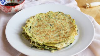 Pancake alle zucchine cinesi  ricetta veloce e facilissima SENZA LATTE [upl. by Foster]