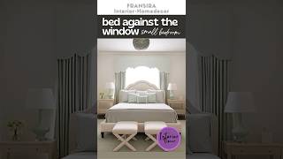 Bed against the window in small bedroom  Window behind bed bedroomdecor smallbedroom [upl. by Idnyc220]