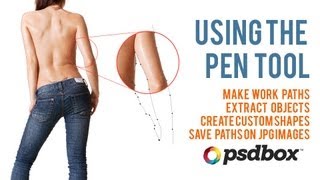 Make selections with the Pen Tool  Photoshop Tutorial  PSD Box [upl. by Edaw947]