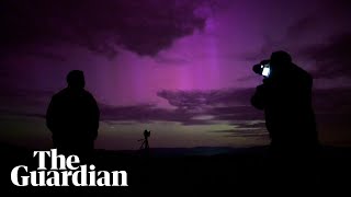 Northern lights captured in timelapse footage across Europe and US [upl. by Christan]